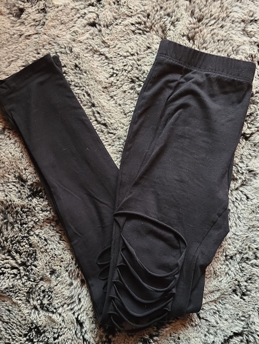 Distressed Black Leggings